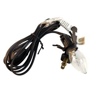 C7 Bulb Clip Lights Indoor Decorative Lighting With 6ft Black Wire E12 Base 5W